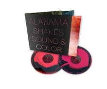 Load image into Gallery viewer, Alabama Shakes Sound & Color Deluxe Pink/Black & Magenta/Black Tie-Dye 2LP w/ Bonus Tracks & Download