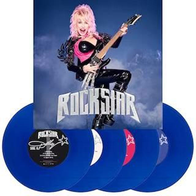 Dolly Parton - Rockstar 4 LP Box Set CLEAR BLUE Vinyl Alternate Cover