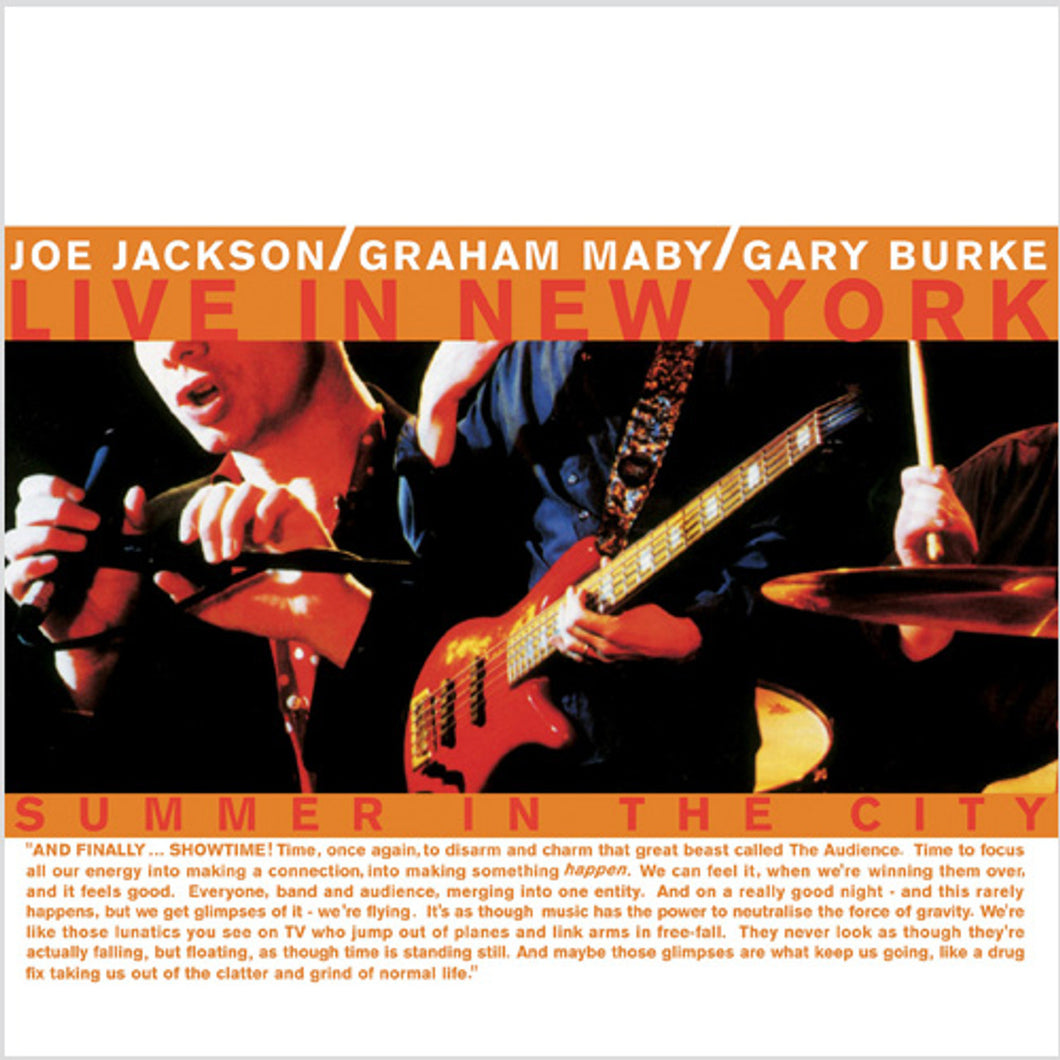 Joe Jackson - Summer In The City: Live In New York 2LP 180G Audiophile Vinyl Remastered, Gatefold)