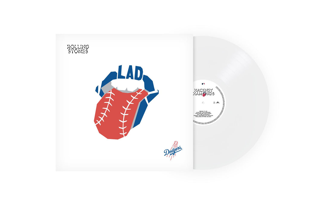 The Rolling Stones - Hackney Diamonds - Los Angeles Dodgers MLB Ltd White Vinyl LP New