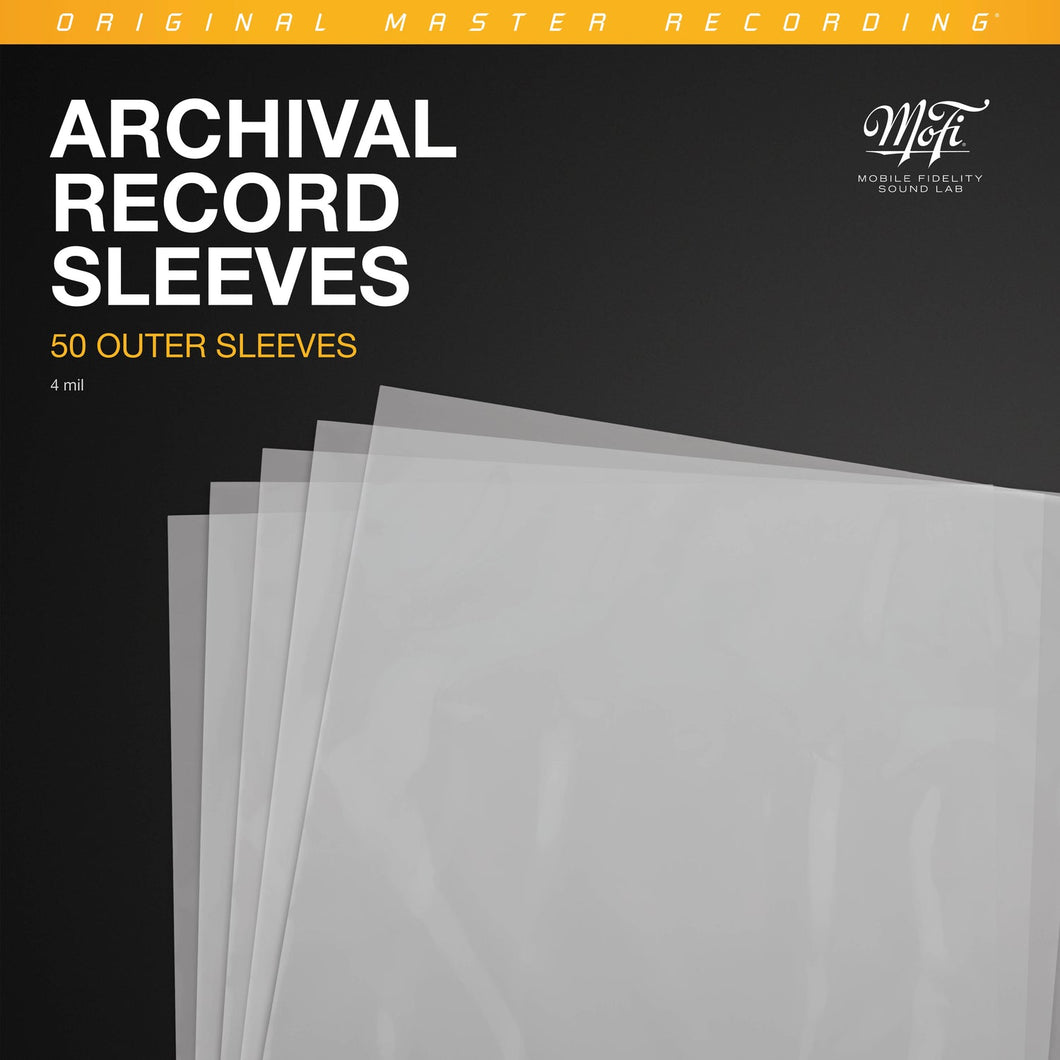 Mobile Fidelity Archival Record Sleeves 12'' Outer Sleeves (50 sleeves, 4 mil, room for gatefold jackets)