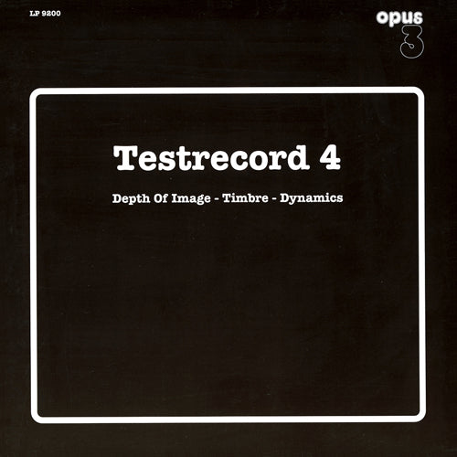Opus 3 Test Record 4 Depth Of Image Timbre Dynamics 180g Audiophile Vinyl LP